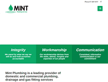 Tablet Screenshot of mintplumbing.com.au